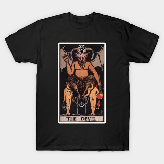 XV. The Devil Tarot Card T-Shirt by wildtribe